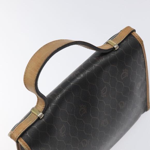 DIOR Honeycomb Canvas Hand Bag Pvc Black - Picture 6 of 12